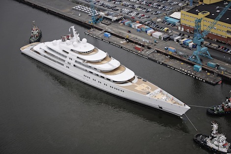 Image for article World’s largest superyacht launches at Lürssen